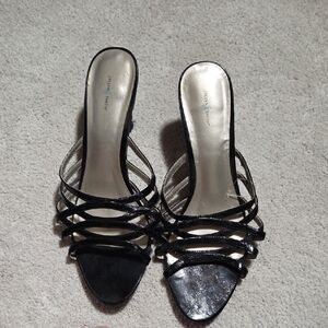 Jaclyn Smith Black Strappy Heels